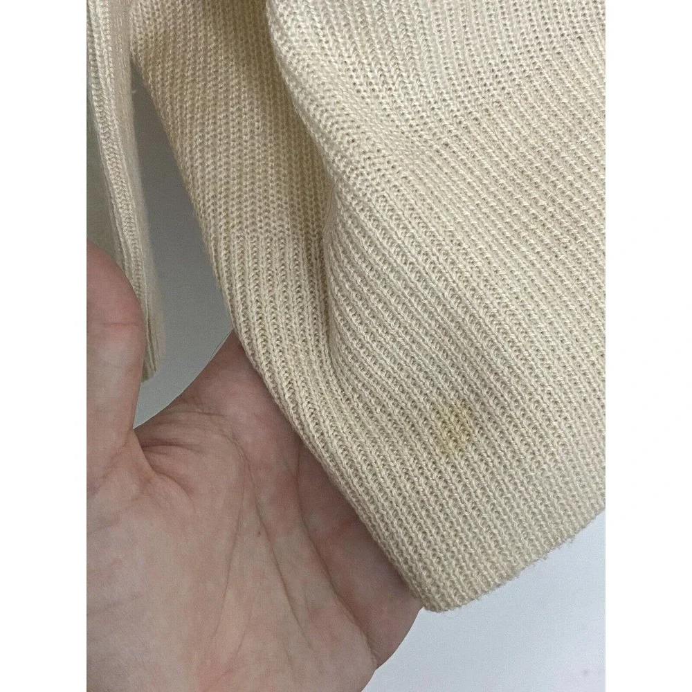 Kerisma Women’s Cropped Ivory Ribbed V Neck Dolman Cardigan Size S/M - Picture 7 of 7